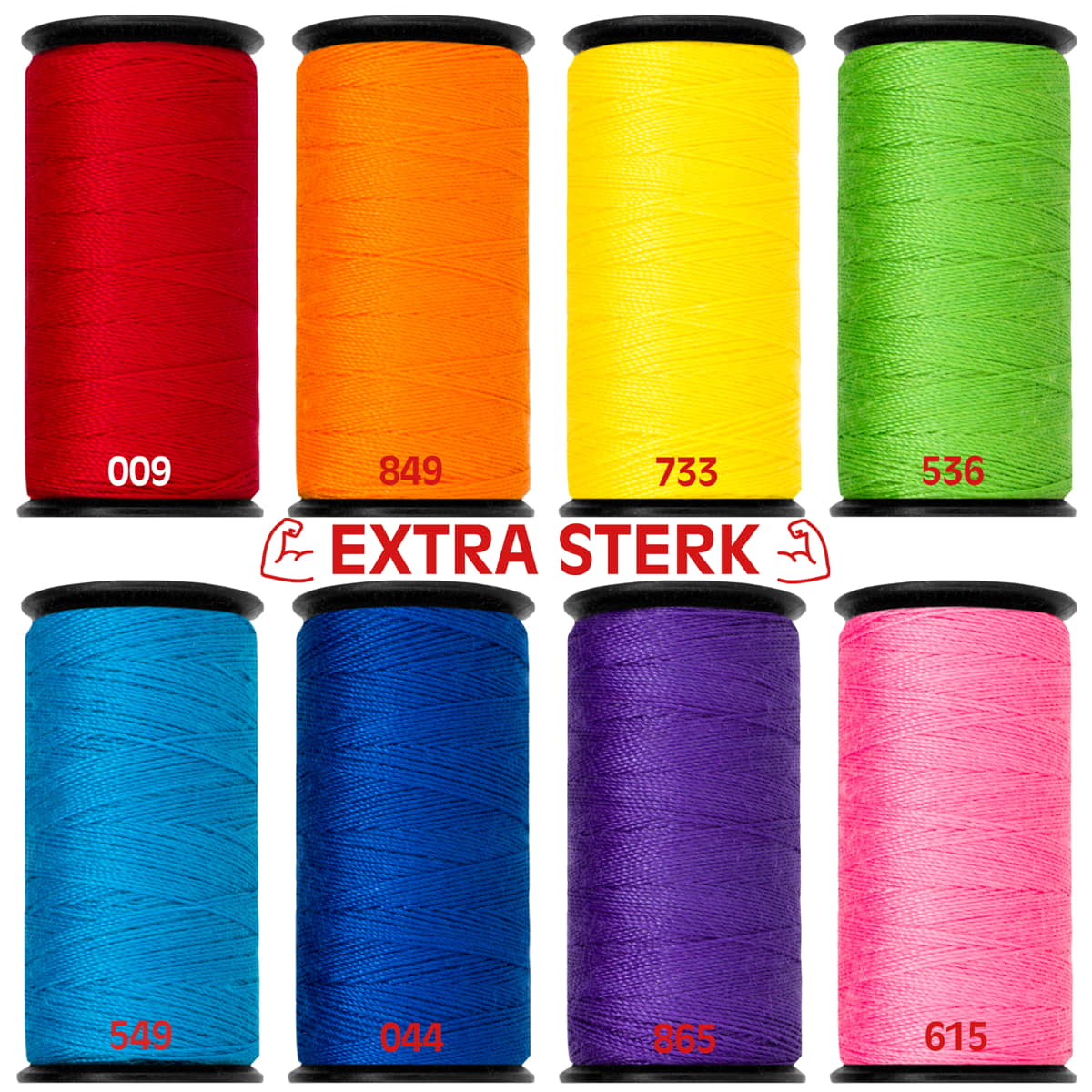 Extra sterk naaigaren set | Goldmann 100m | Regenboog naaigaren set SET - REGENBOOG - EXTRA - STERK