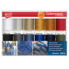 Gütermann naaigaren set Denim Jeans | 12 x 100m | 731143