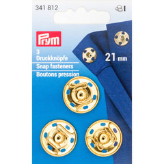 Aannaaibare gouden drukknopen | 21 mm | Prym 341812 Drukknopen PRYM - 341812 4002273418120
