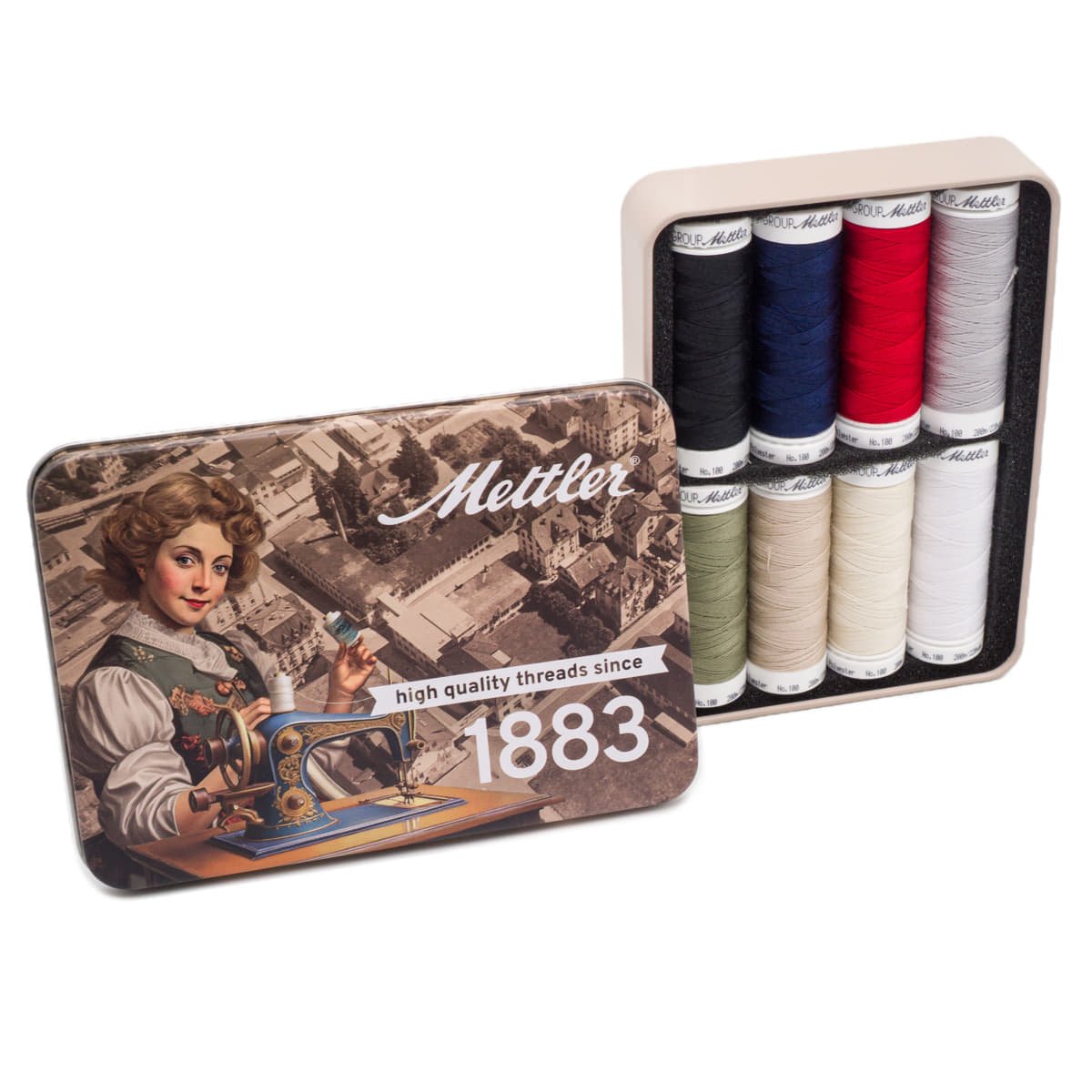 Amann Seralon Naaigaren Set | Nostalgie 1883 | Basis kleuren | 8x 200 meter naaigaren set SERALON - NOSTALGIE - 1883 4012500560966