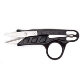 Tijeras de hilo KAI negras con hojas plateadas y anilla para el dedo, KAI-N-5120 4901331500824