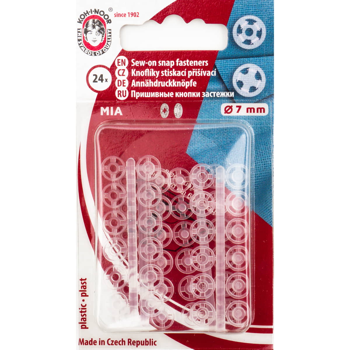 Drukknopen naaibaar plastic 7 mm Drukknopen KIN - PLASTIC - 7MM