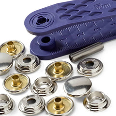 Drukknopen set | 15 mm | Boot - Tent - Caravan | zilver | 10 stuks | 390211 Drukknopen PRYM - 390211 4002273902117