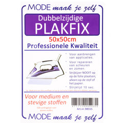 Dubbelzijdige Plakfix | voor medium tot stevig stoffen | 50 x 50 cm Vlieseline PLAKFIX - MEDIUM - 98555