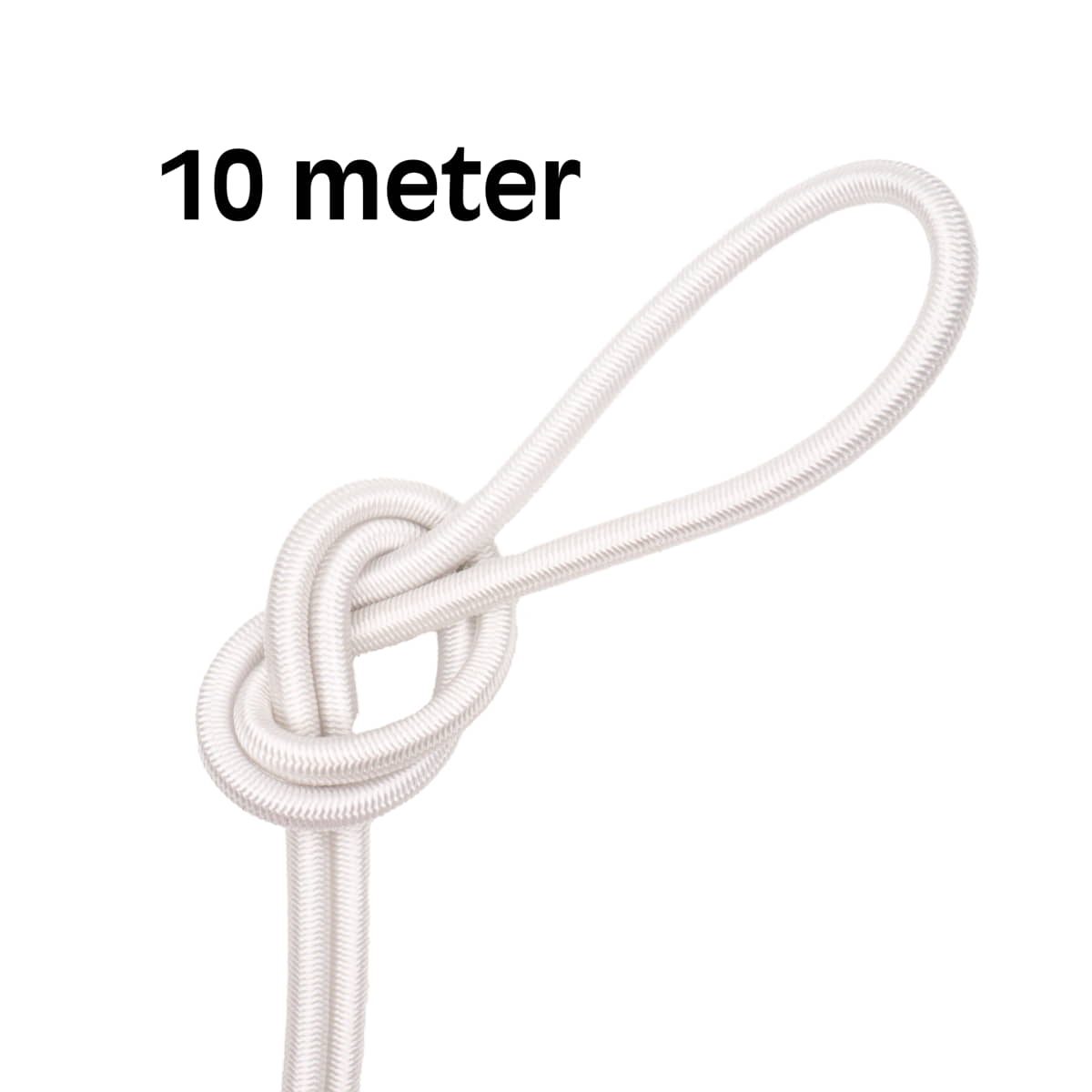Elastisch koord 5 mm wit - aanbeiding 10 meter elastisch koord EK - 5MM - WIT - 10M