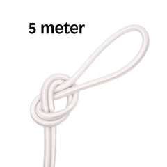 Elastisch koord 5 mm wit - aanbeiding 5 meter elastisch koord EK - 5MM - WIT - 5M
