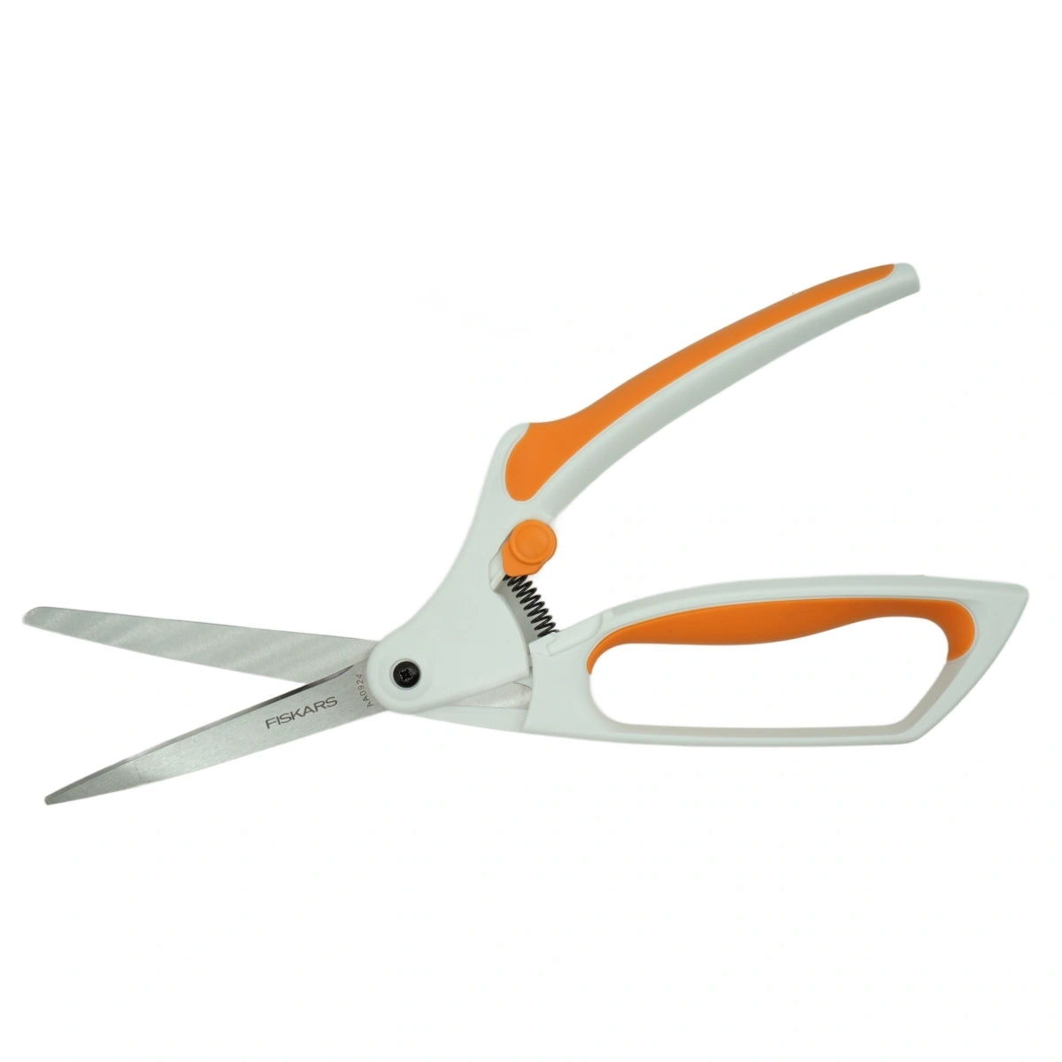 Fiskars Easy Action stofschaar 26 cm open, met oranje en witte ergonomische handgrepen en roestvrijstalen bladen, FISKARS-EASY-ACTION-26CM.