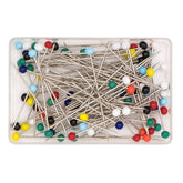 Transparente Plastikbox mit verschiedenen bunten Glasnadeln, 34mm, 100 Stück GLASKOP-OPRY-34-100 8717738961290