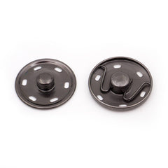 Grote drukknopen 3 cm | antraciet | opnaaibaar HQ | 2 stuks Drukknopen DRUKKNOOP - 30 - GUNMETAL - 2ST
