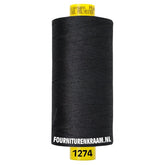 Zwart Gütermann Mara 120 naaigaren op spoel, 100% polyester. GUTERMANN-MARA-1000-40 4008015234393