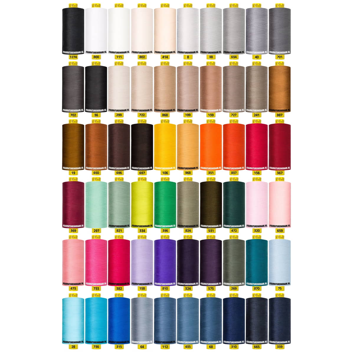 Gütermann Mara 1000m naaigaren | set 60 kleuren | super atelier aanbieding Garen GUTERMANN - MARA - BOX - 60 - COLORS