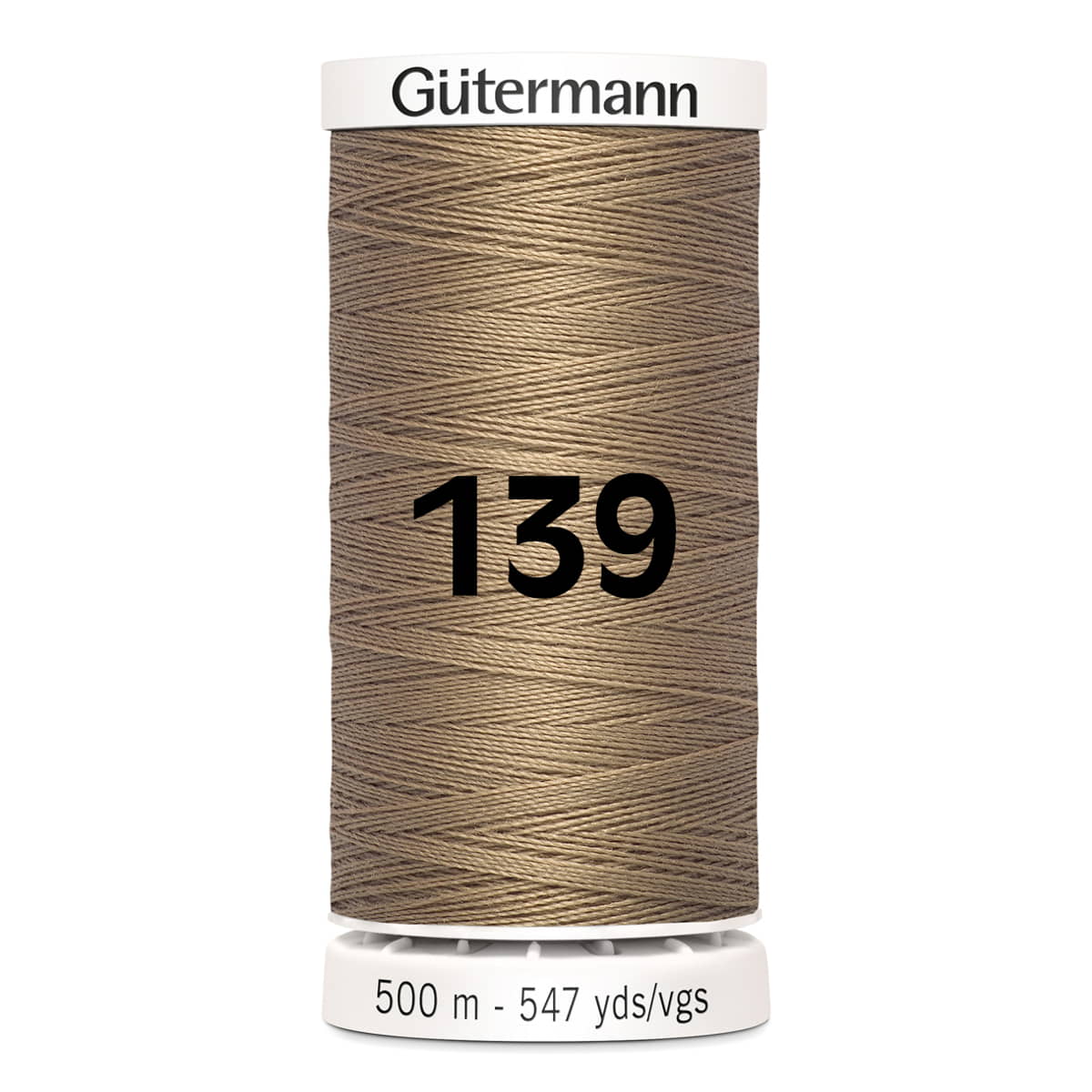 Gutermann naaigaren | 500m | 139 donker beige naaigaren GM - 500M - 139 - DONKER - BEIGE 4008015036089