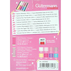 Gutermann Naaigarenbox "Cute and Pink" | 7x Allesnaaigaren 100m & 1x Metallic-effectgaren 50m