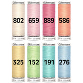 Gutermann pastel set | 8x 200 meter naaigaren naaigaren set GM - WIT - PASTEL - 8X - 200 - SET