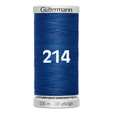 Gutermann super sterk naaigaren | 100m | 214 blauw naaigaren GM - 100 - SS - M782 - 214 4008015160869