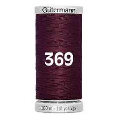 Gutermann naaigaren spoel in diep bordeauxrood, kleur 369, 100m lengte. GM-100-SS-M782-369 4008015160920