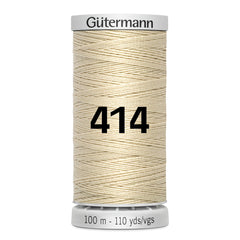 Gutermann naaigaren spoel in ecru kleur, gelabeld 414, 100m. GM-100-SS-M782-414-ECRU