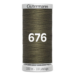 Bobine de fil à coudre Gutermann vert olive, couleur 676, longueur 100m. GM-100-SS-M782-676-LEGERGROEN