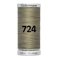 Gutermann naaigaren spoel, kleur 724 donker beige, 100m lengte. GM-100-SS-M782-724-DBEIGE 4008015161026