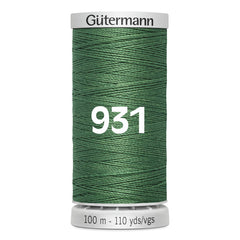 Gutermann sewing thread spool in green, color 931, 100m. GM-100-SS-M782-931 4008015680282