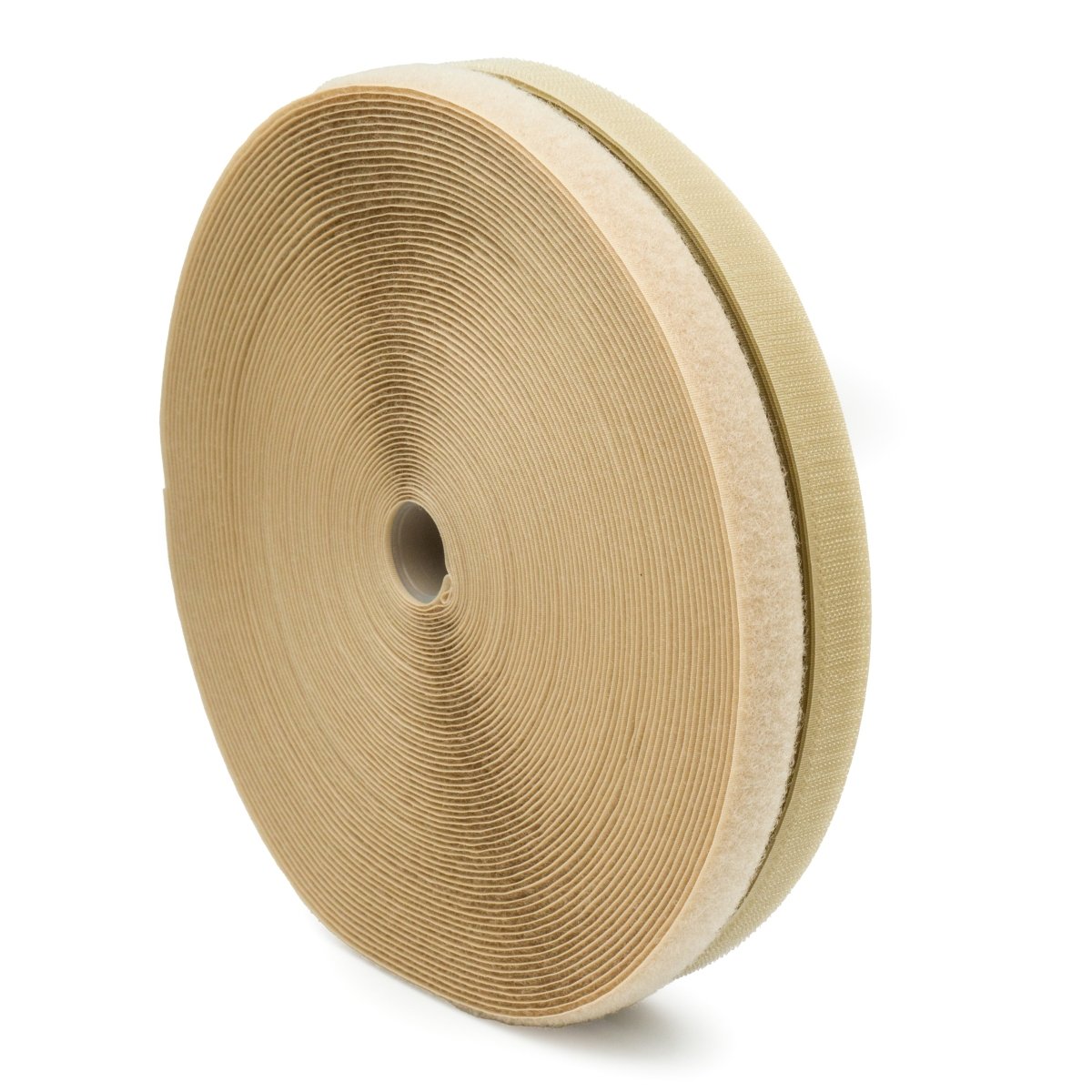 Klittenband compleet | Beige | 20 mm | rol 25 meter Klittenband KLITTENBAND - 20MM - BEIGE - ROL