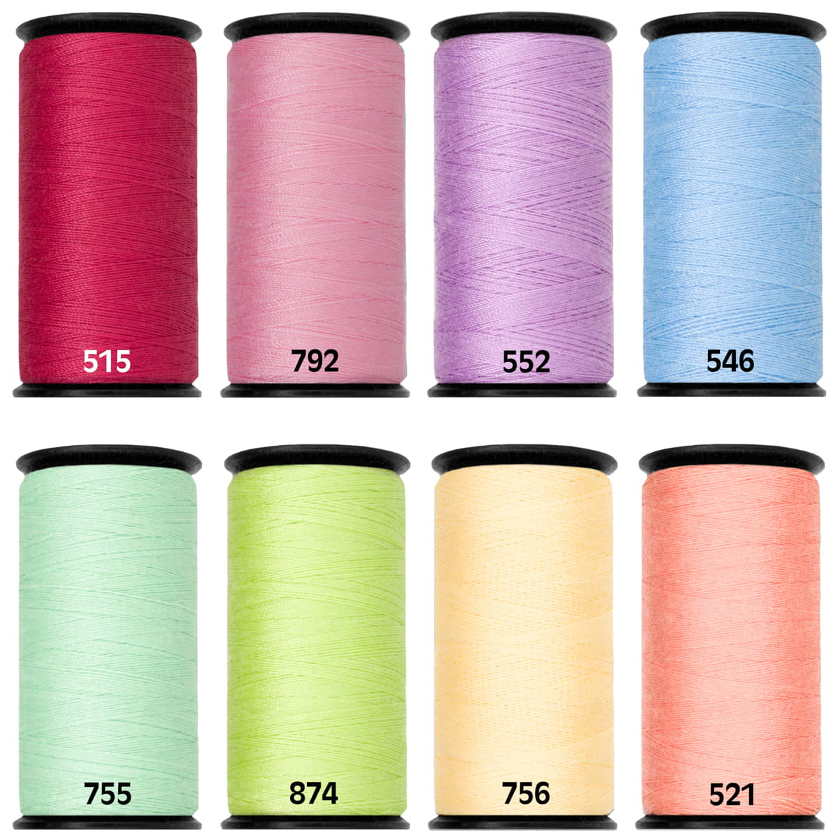 naaigaren set | regeboog - pastel | 8x 200 meter naaigaren set GOLMANN - SET - PASTEL - REGENBOOG