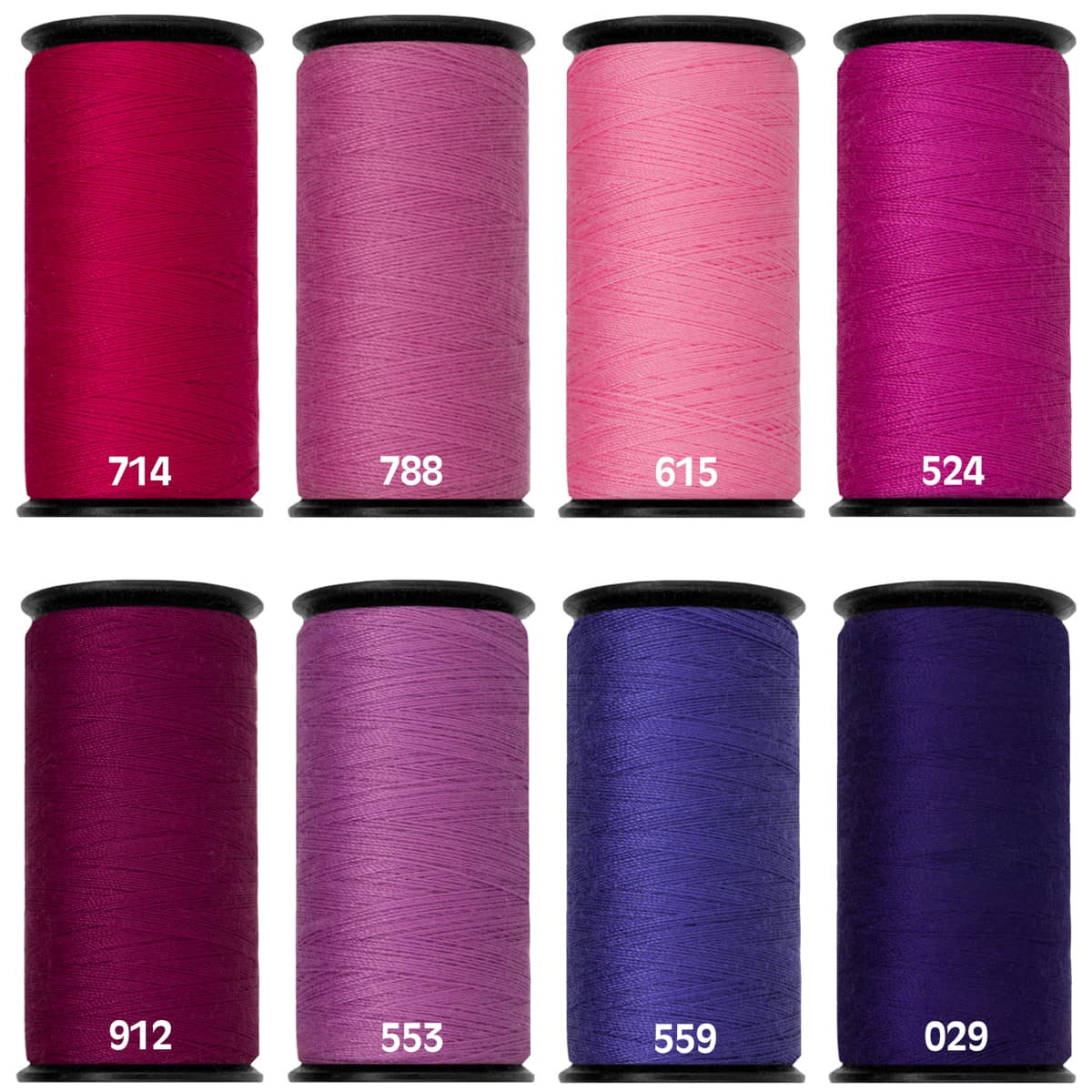 naaigaren set | roze - paars | 8x 200 meter naaigaren set GOLMANN - SET - ROZE - PAARS