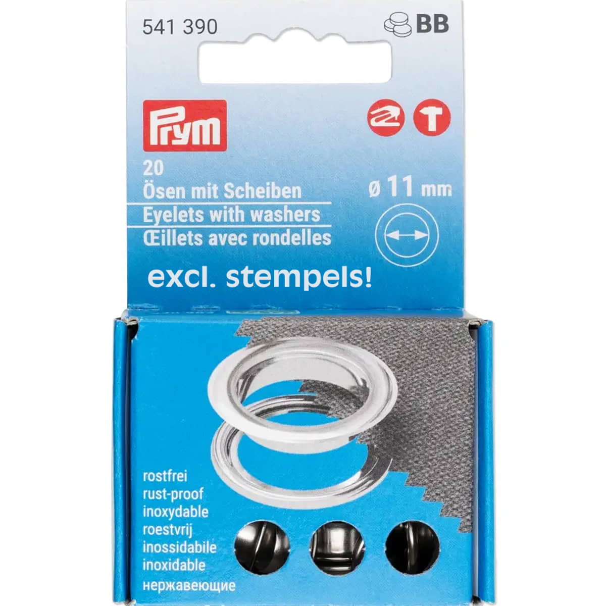 Nestels | 11 mm | zilver | Prym 541390 Zeilringen - Nestelringen PRYM - 541390 4002275413901