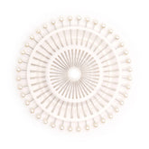 Carrete de plástico blanco con 40 alfileres de perla, marca Prym, 40mm de largo. PRYM-028601 4002270286012