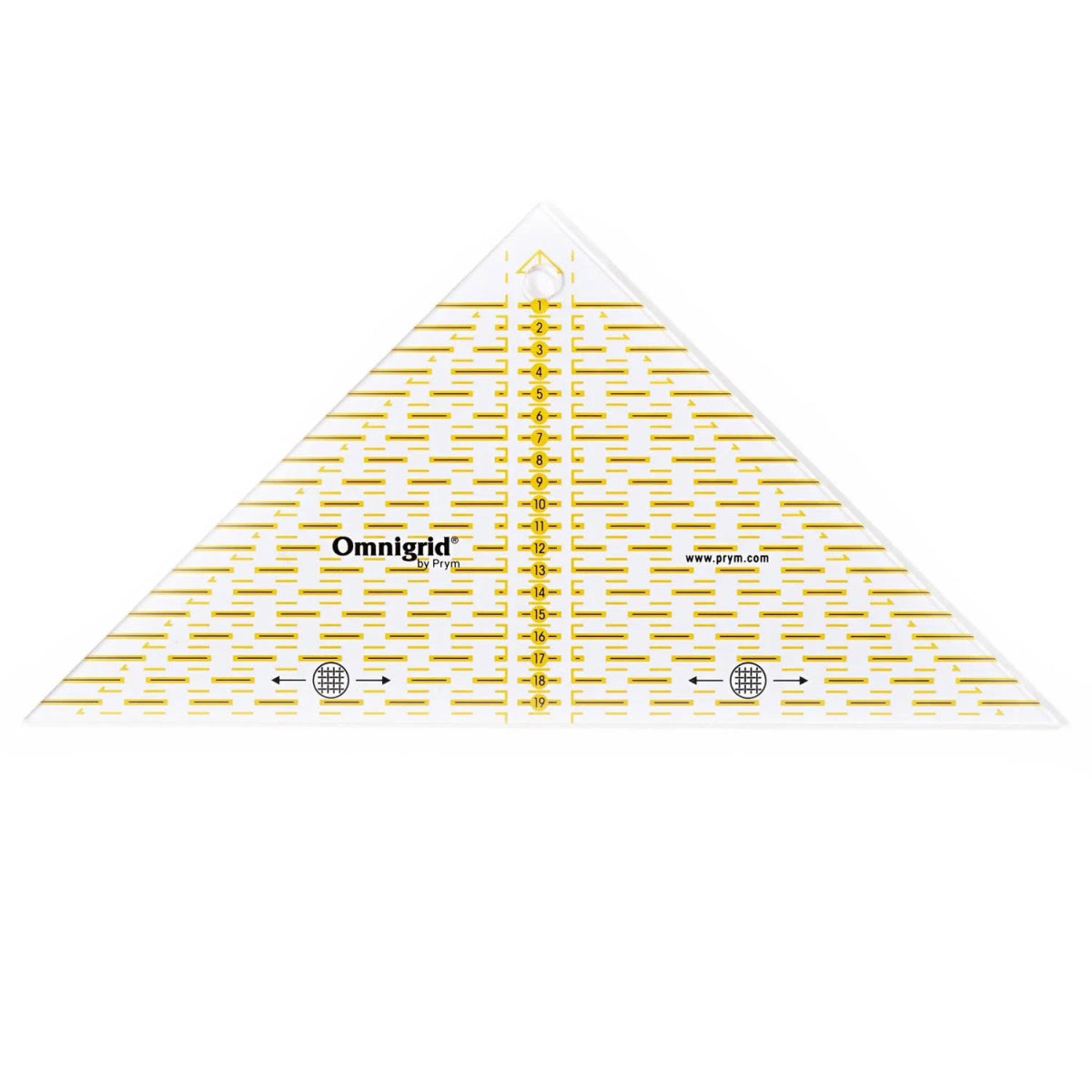 Patchwork driehoek liniaal | 12 x 23 cm | Prym 611313 Liniaal PRYM - 611313 4002276113138