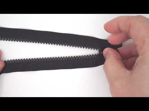Magnetic zipper | block 5 | 75 cm | black