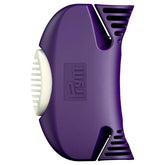 Purple and white Prym Ergonomics threader with grooved edges and embossed logo. 611121