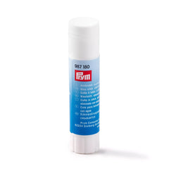 Prym Lijmstick 10g met blauw label en witte dop, productnummer 987180 | PRYM-987180 | 4002279154305