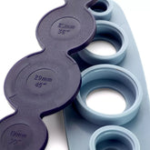 Prym set de herramientas para botones con componentes de plástico morado y azul claro, tallas 19mm, 23mm y 29mm. 4006409040035