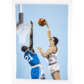 Retro Basketbal Embleem met Blauwe Accent Applicatie FK - RETRO - 013