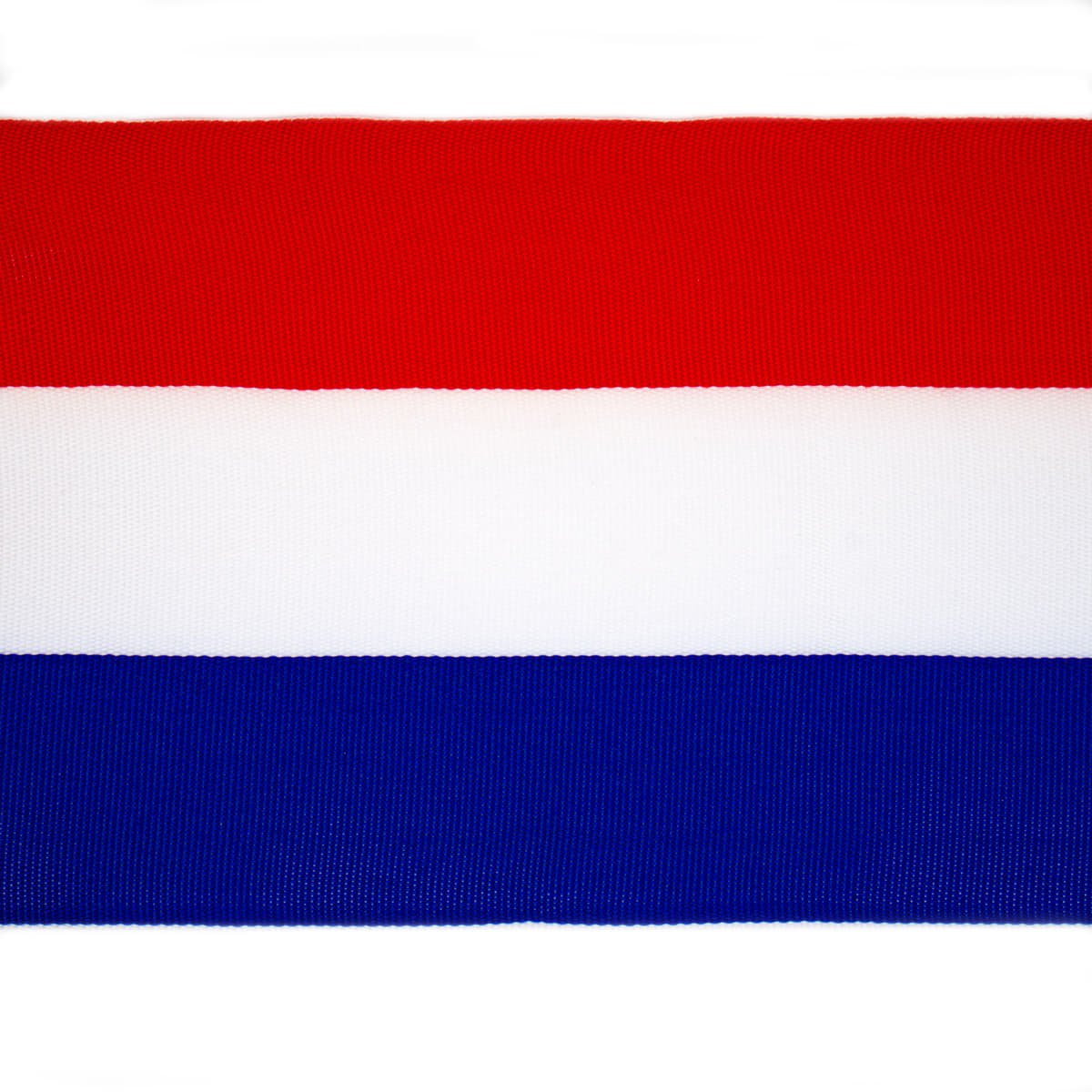 Rood wit blauw lint | 10 cm | per meter Lint RWBLINT - 10CM - PM