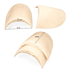 Schoudervullingen recht model | 1,5 cm dik | nude | paar