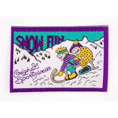 Snow Fun Sleetje Rijden Embleem Applicatie FK - RETRO - 002