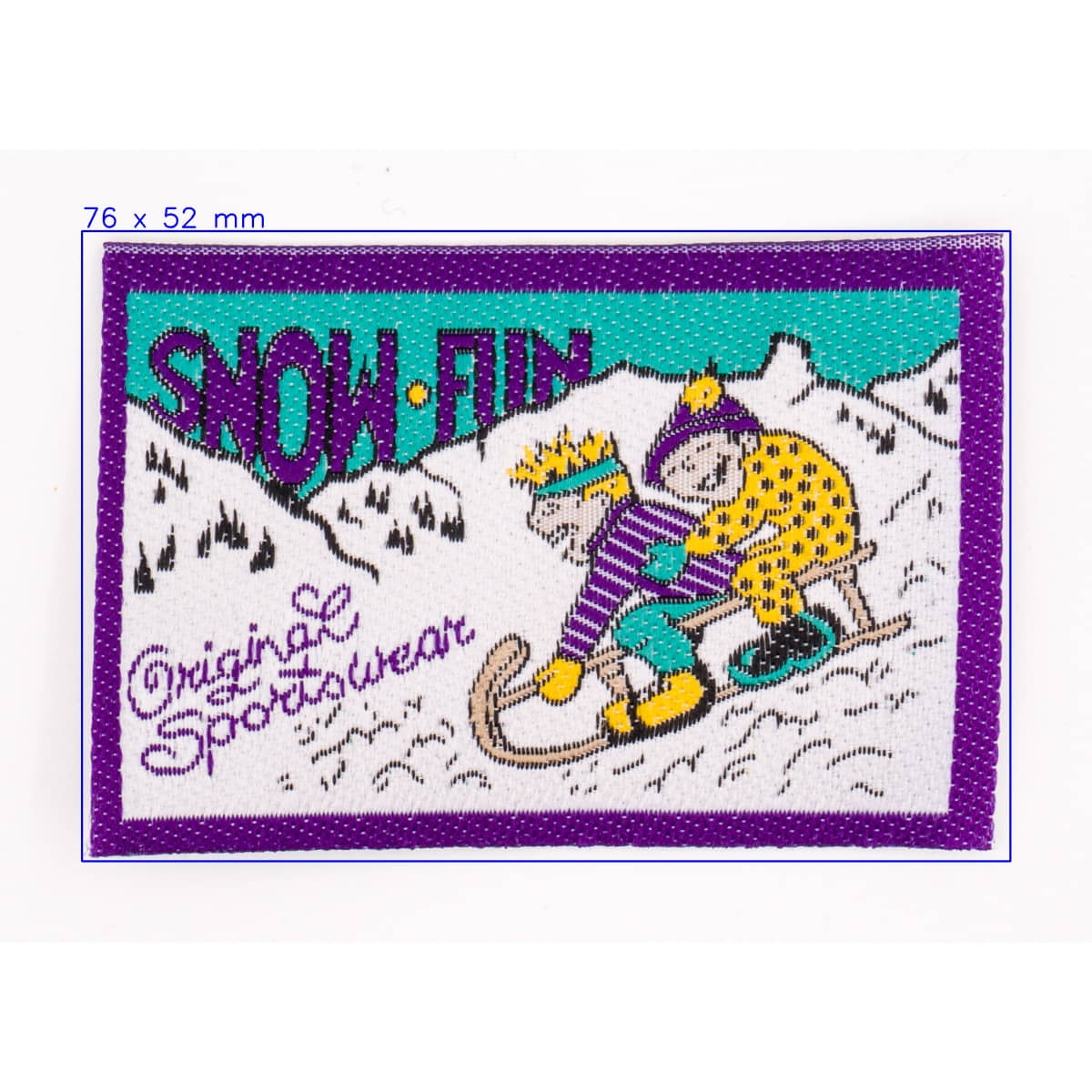 Snow Fun Sleetje Rijden Embleem Applicatie FK - RETRO - 002