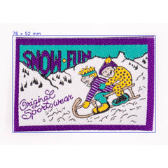 Snow Fun Sleetje Rijden Embleem Applicatie FK - RETRO - 002