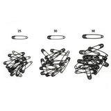 Veiligheidsspelden zwart voordeel set | 25 30 38 mm | 48 stuks Veiligheidsspelden VEILIGHEIDSSPELDEN - ZWART - ASSORT - 48ST