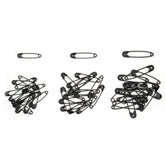 Veiligheidsspelden zwart voordeel set | 25 30 38 mm | 48 stuks Veiligheidsspelden VEILIGHEIDSSPELDEN - ZWART - ASSORT - 48ST