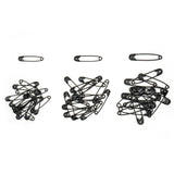 Veiligheidsspelden zwart voordeel set | 25 30 38 mm | 48 stuks Veiligheidsspelden VEILIGHEIDSSPELDEN - ZWART - ASSORT - 48ST