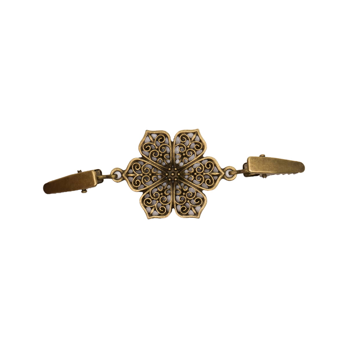 Vestsluiting bronze bloem met klemmen Vestsluiting BLOEM - BRONS