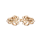 Cierre de chaleco dorado ornamentado con gancho y ojal, diseño clásico de voluta, 66x28mm. VESTCLIPS-KLASIEK-GOUD 8802946007141