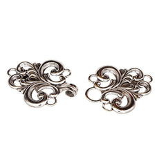 Vestsluiting - Vestclip XL klassiek zilver met haak en oog 11x5 cm Vestsluiting VESTCLIPS - KLASIEK - XL - ZILVER