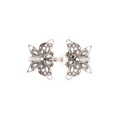 Vestsluiting | vlinder Aurelia | zilver | met haak en oog Vestsluiting VLINDER - AURELIA - ZILVER