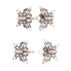 Vestsluiting | vlinder Aurelia | zilver | met haak en oog Vestsluiting VLINDER - AURELIA - ZILVER