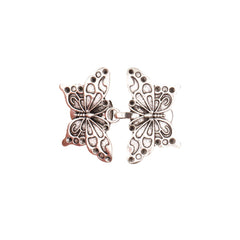 Vestsluiting | vlinder Icarus | zilver | met haak en oog Vestsluiting VLINDER - ICARUS - ZILVER