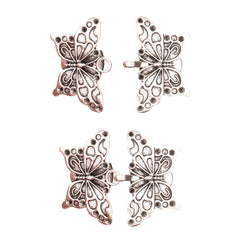 Vestsluiting | vlinder Icarus | zilver | met haak en oog Vestsluiting VLINDER-ICARUS-ZILVER
